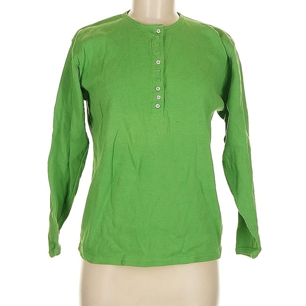 GAP Vintage Spring Green Cotton Henley Shirt M